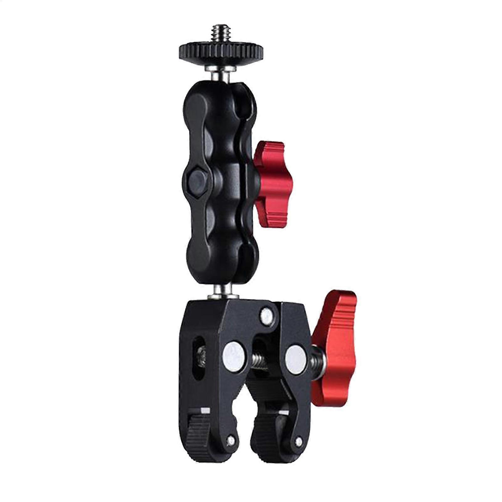 Camera Mount  Base, Camera Clamp  Bracket Clamp for Display  Super Camera Clamp Mount for Monitor  LED Lights Microphone Locking Control