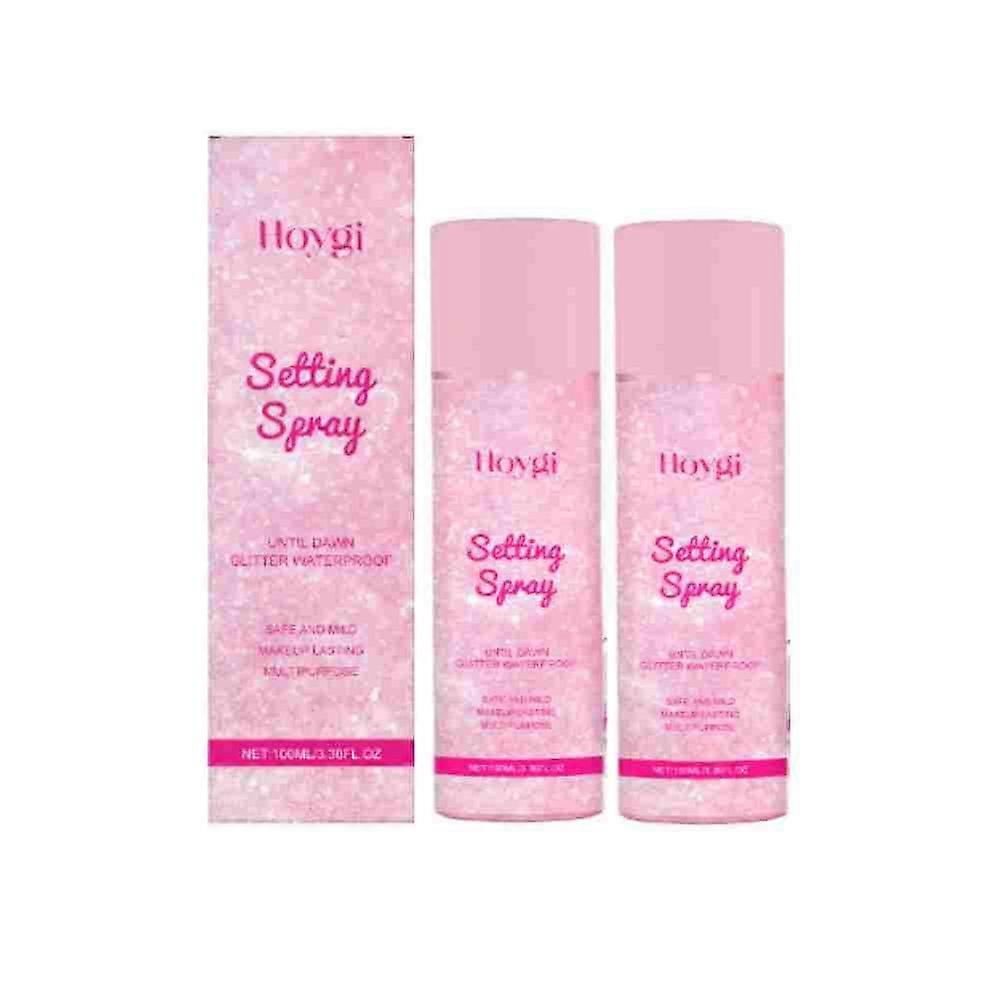 Glitter Setting Spray - langanhaltender Make-up-Fixierer mit Glimmer und Hyaluronsäure, erfrischender Nebel zur Ölkontrolle