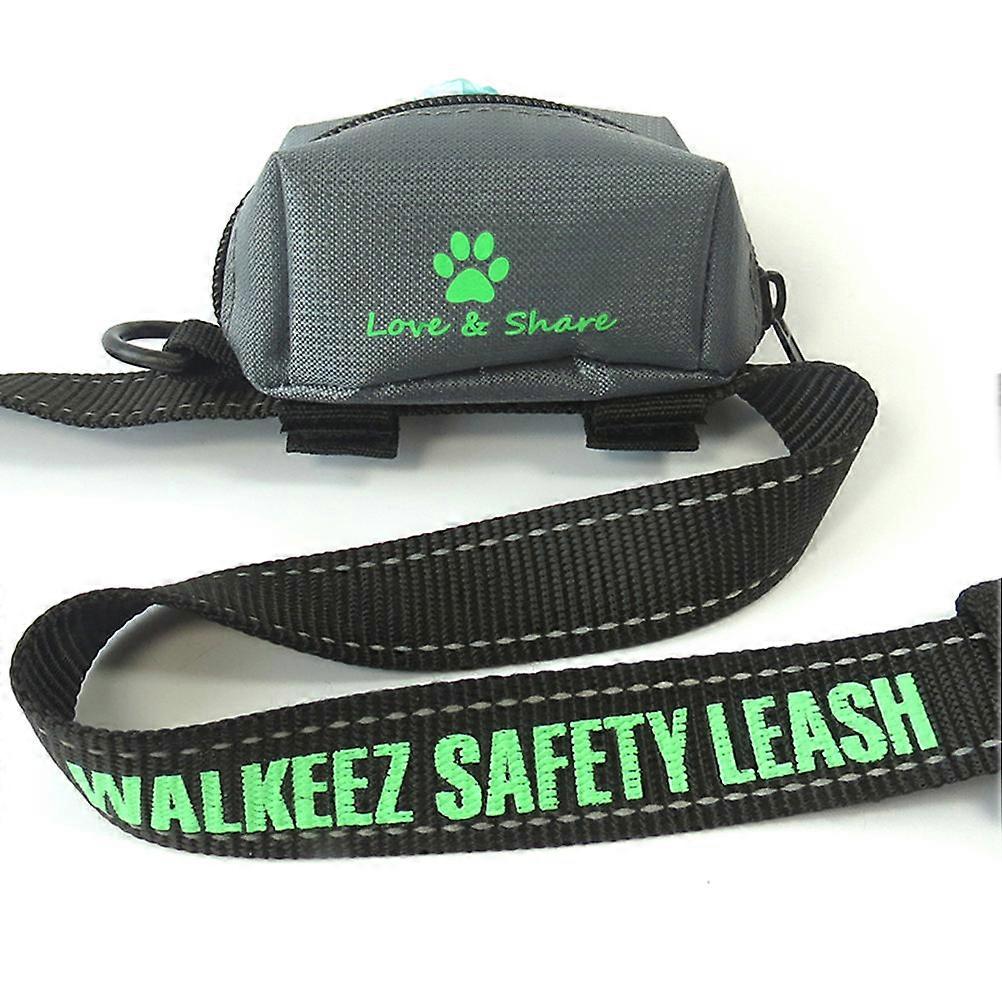 Dog Poop Bag Holder with Leash Attachment Lightweight for Walking Running and Hiking Pet Accessory Grey