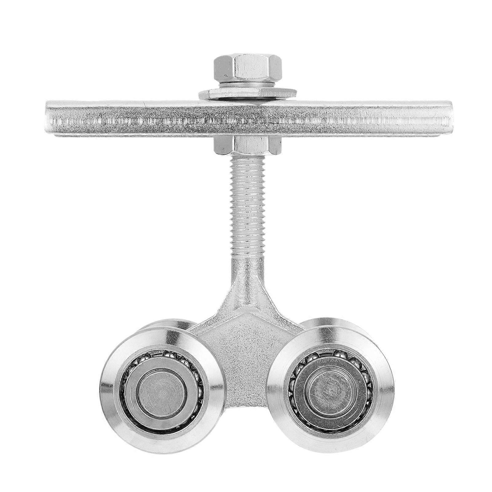 Sliding Door Gear 1Pack Roller Wheels Silver Round Accessory For Factory Use Rust-resistant Smooth Sliding Design