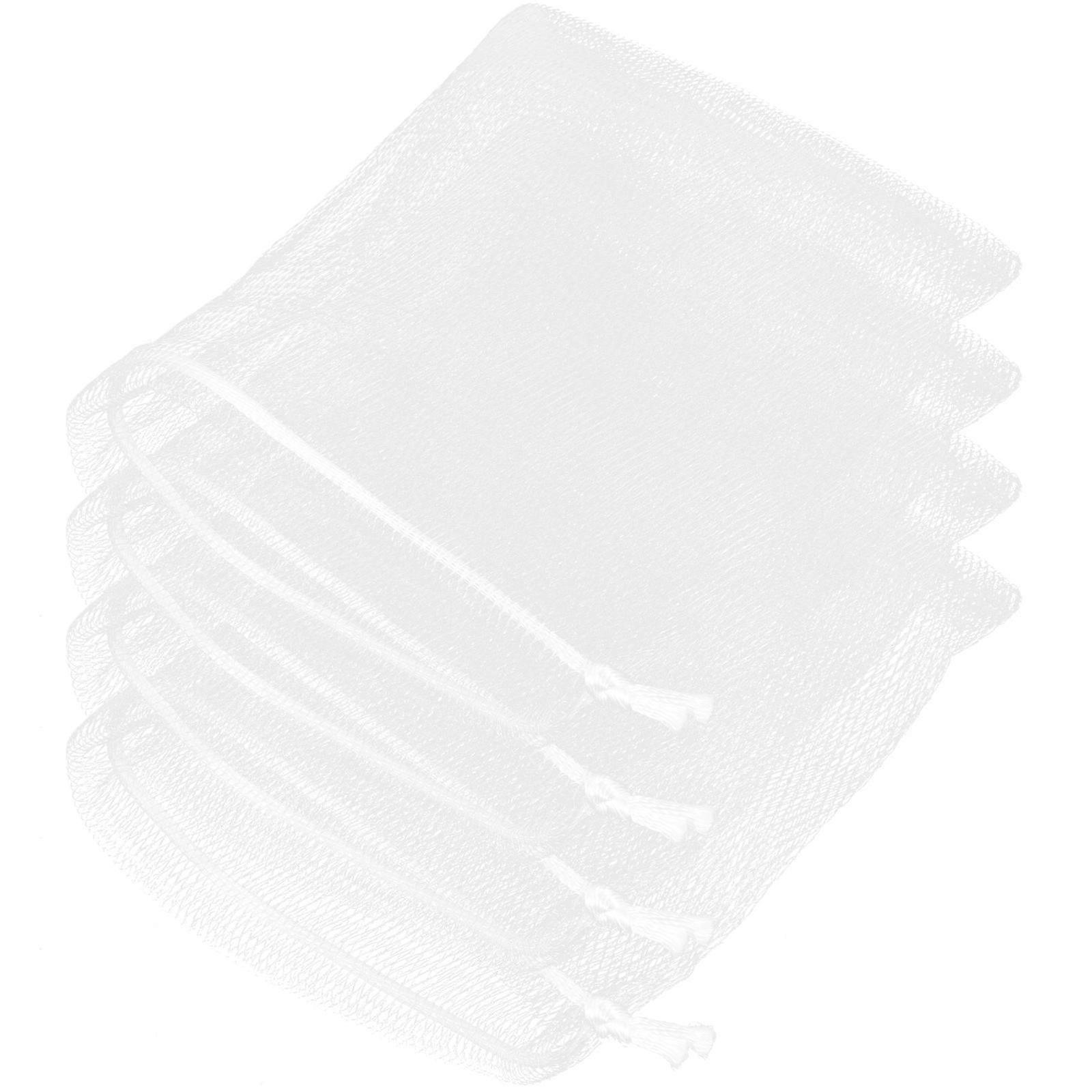 Transparent PVC Soap Saver Mesh Bag for Body Cleaning with Drawstring Design 4pcs