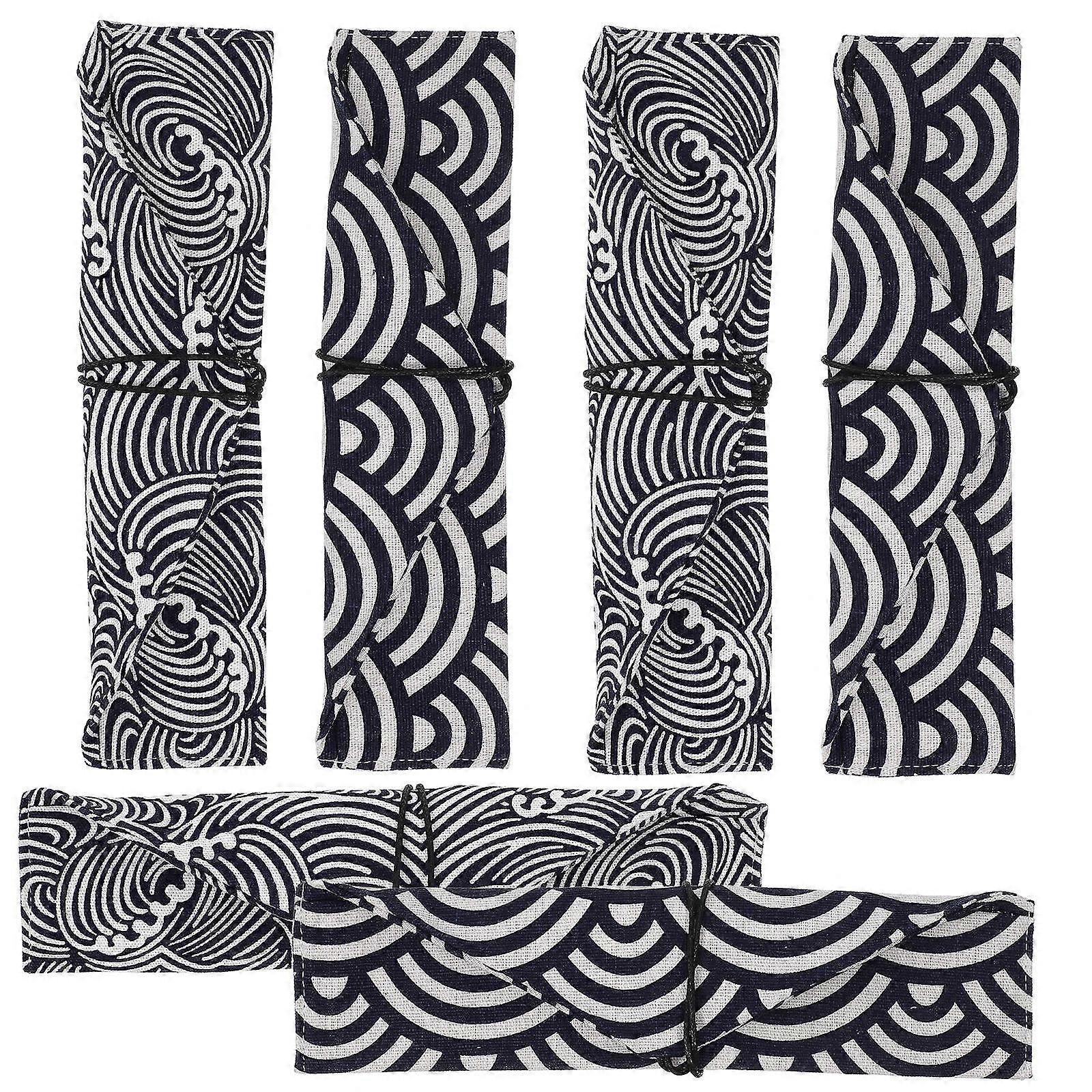 6pcs Cloth Chopstick Bags Japanese Style Chopstick Holders