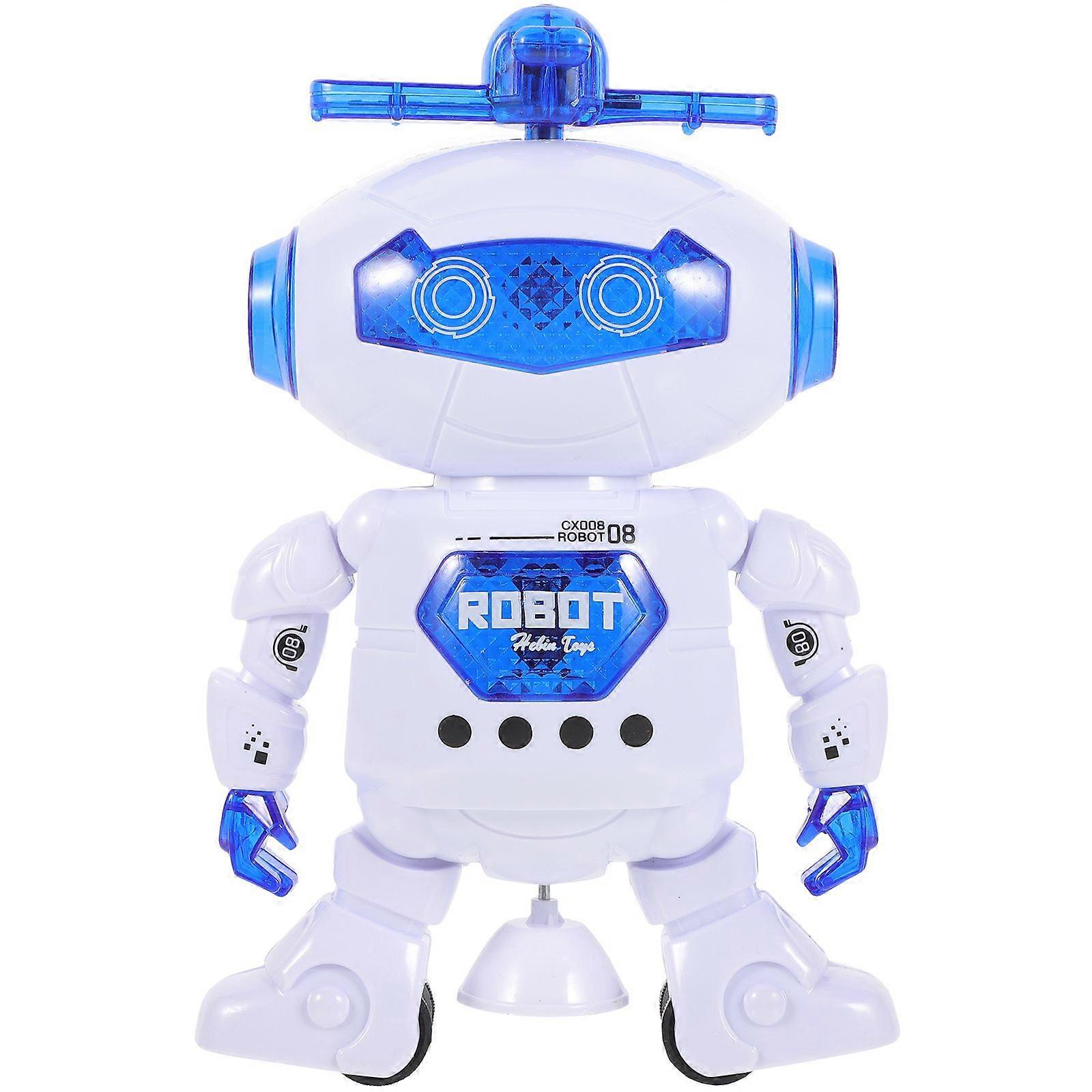 Dancing Robot Musical and Colorful Flashing Lights Kids Fun Toy Naughty Rotating Electronic Robot No Battery Included