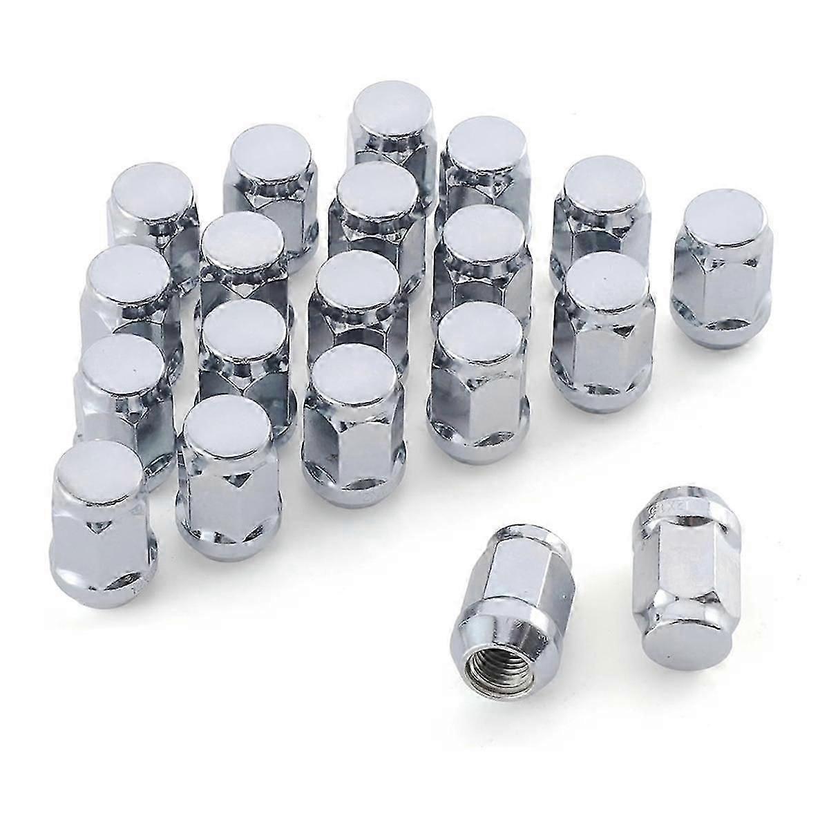 אומי גלגל M12x1.5, עיצוב חלק אחד בליטה Acorn אומי גלגל כרום