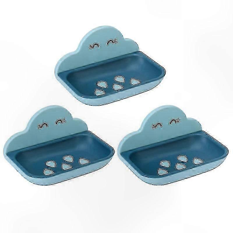 3pcs Plastic Soap Draining Dish