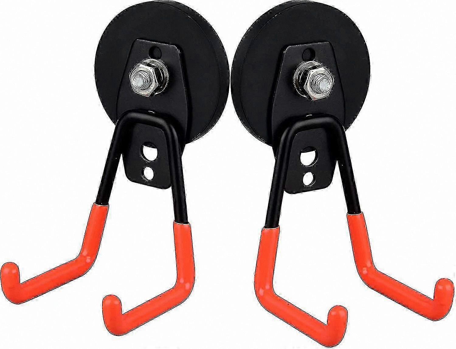 Set of 2 Magnetic Hooks for Garage, Durable Metal Utility Hooks with Strong Magnets for Storage Solutions
