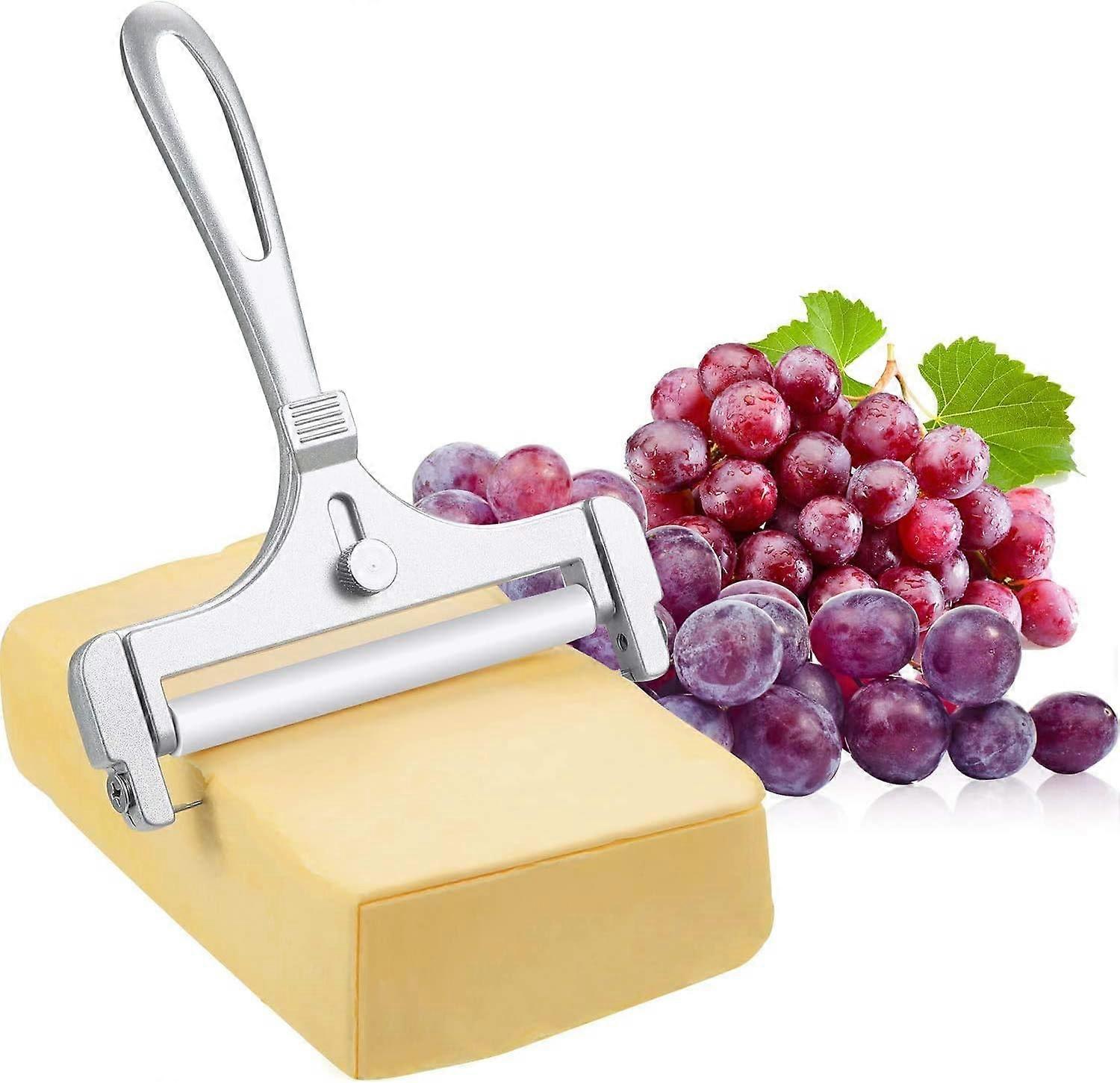 Adjustable Thickness Cheese Slicer - Wire Stainless Steel Cheese Cutter - Handheld Cheese Cutter with Adjustable Cheese Blade