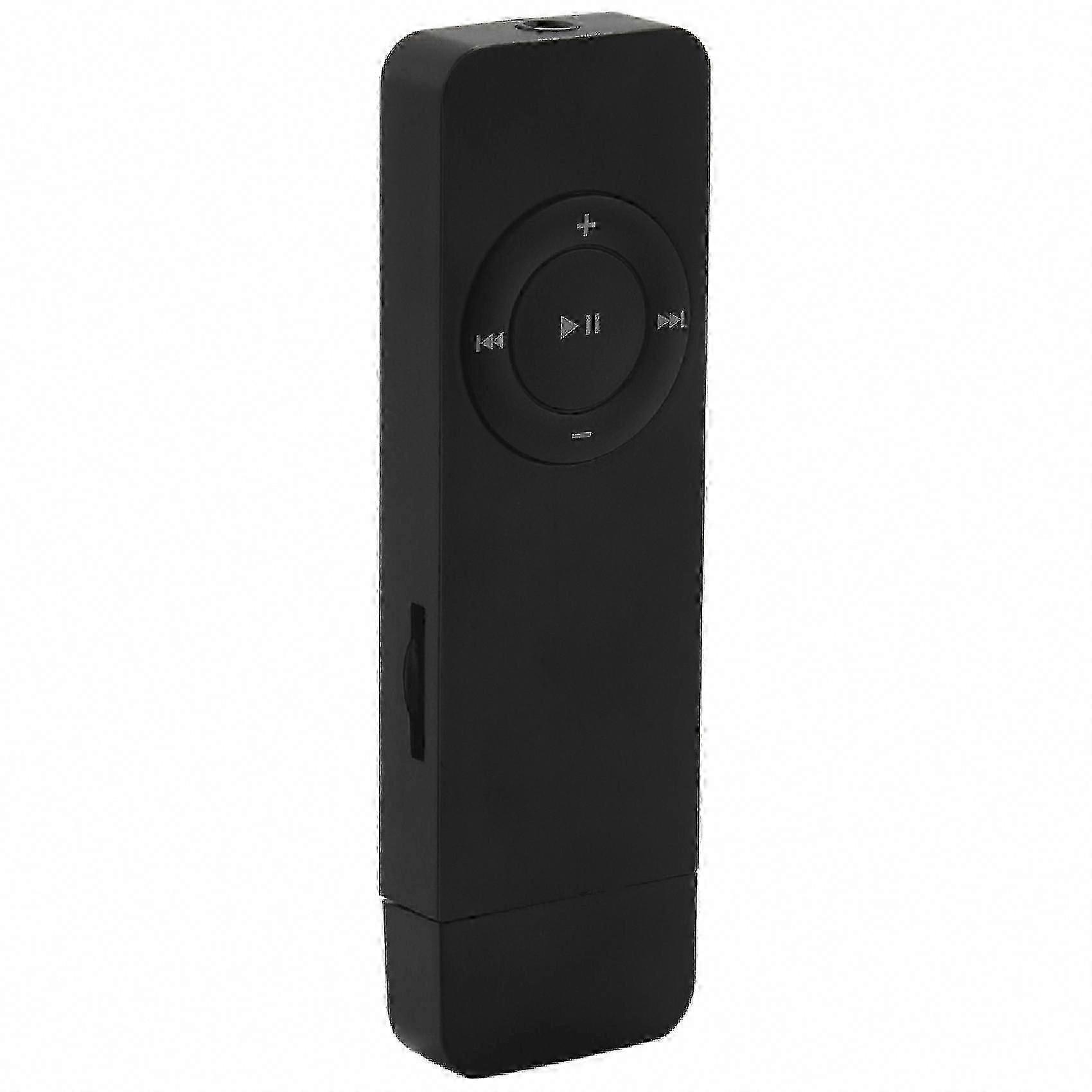 Slim USB MP3 Player with 32GB Support - Perfect for Music on the Go (Black)