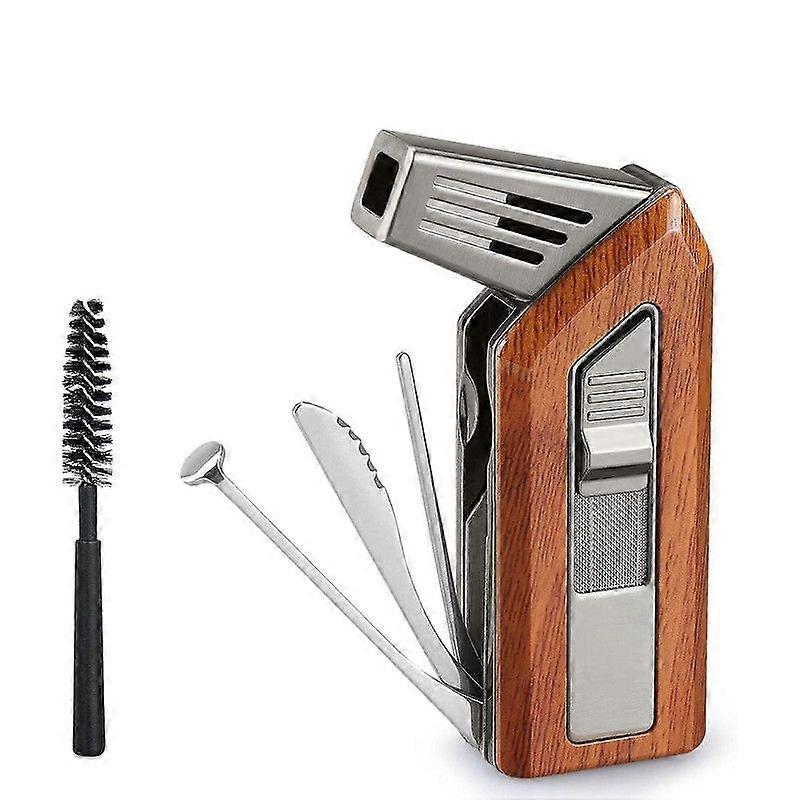 3 in 1 Soft Flame Lighter, Refillable Butane Lighter, With 3 Cleaning Tools, Adjustable Soft Flame Lighter, Suitable For Candle Barbecue