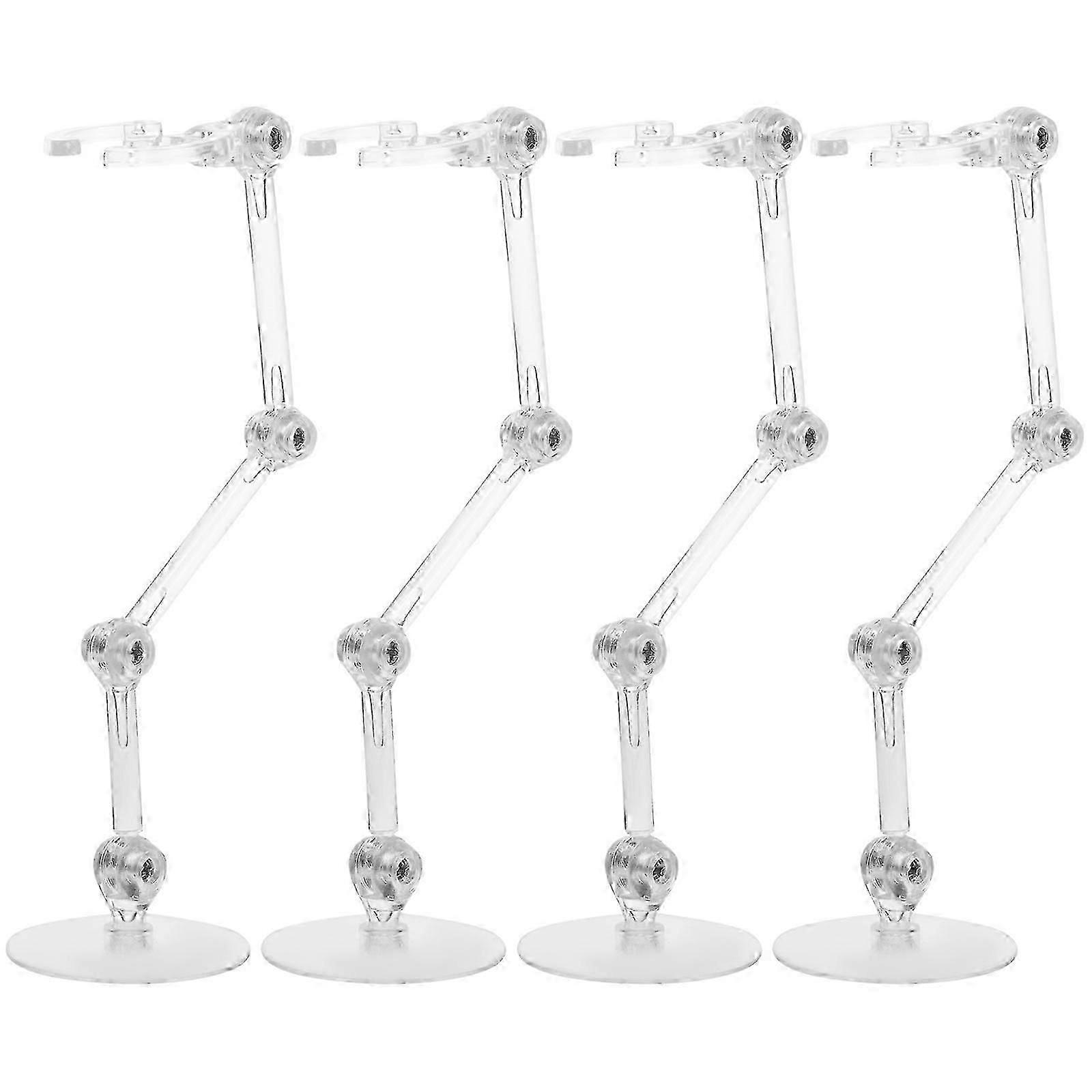 4pcs Action Figure Stand Action Figure Display Rack Assembly Action Figure Display Holder Base