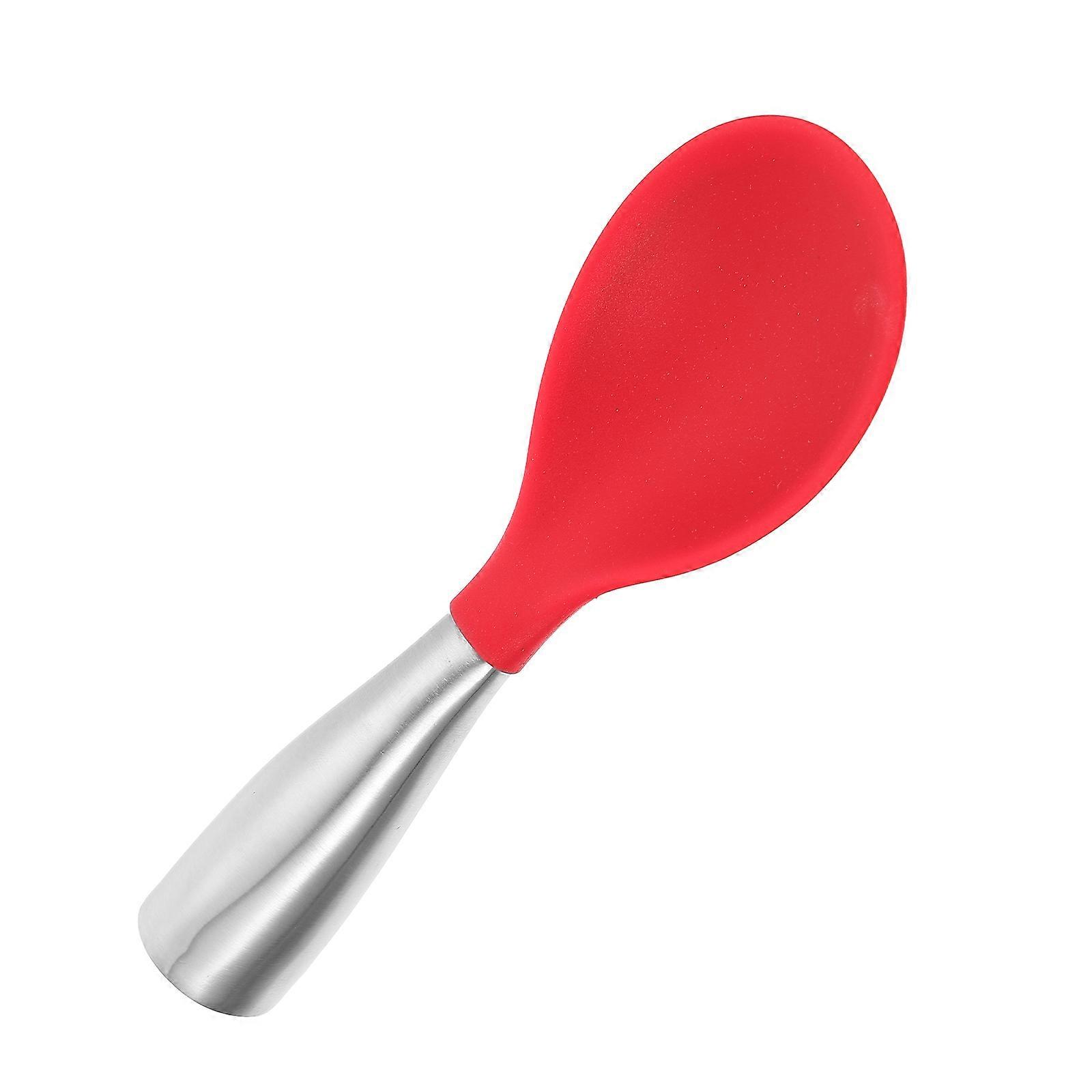 Rice Serving Spoon 1Pcs Red Silicone for Kitchen Use with Smooth Handfeel Feature