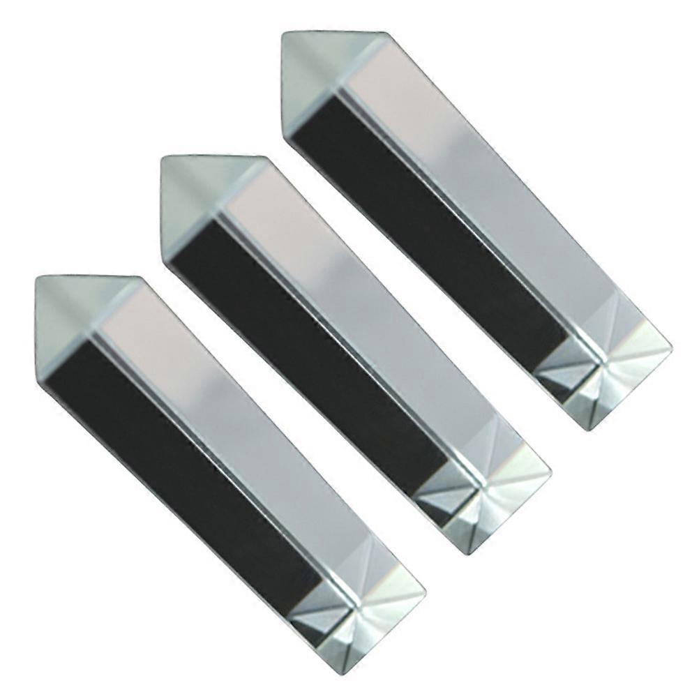3pcs Equilateral Prisms Made of Optical Glass for Physics Teaching and Light Home Use