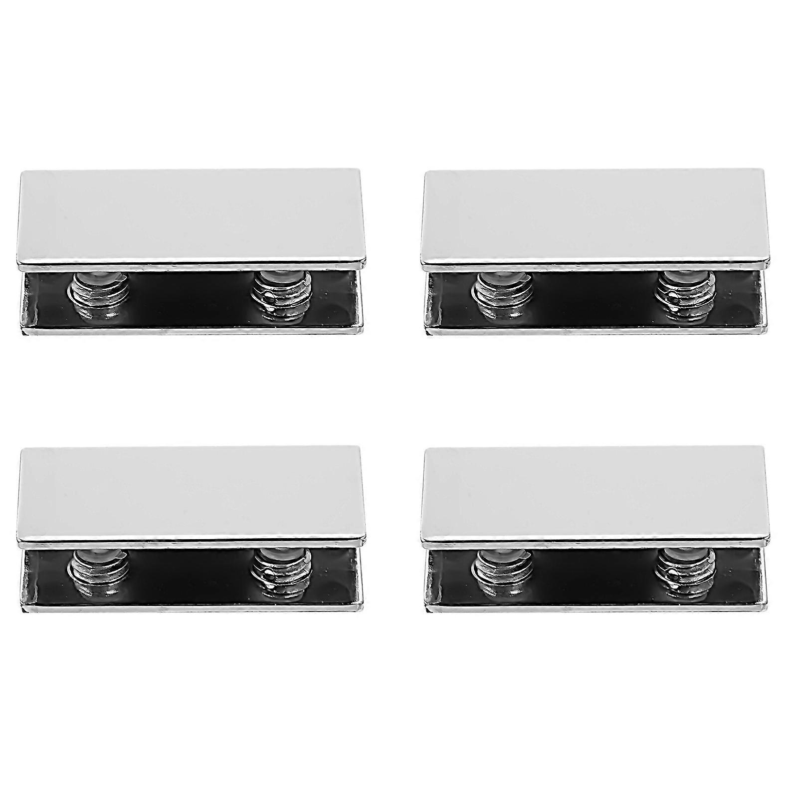 4pcs Rectangular 10mm Glass Shelf Brackets Zinc Alloy Glass Clamp Holder