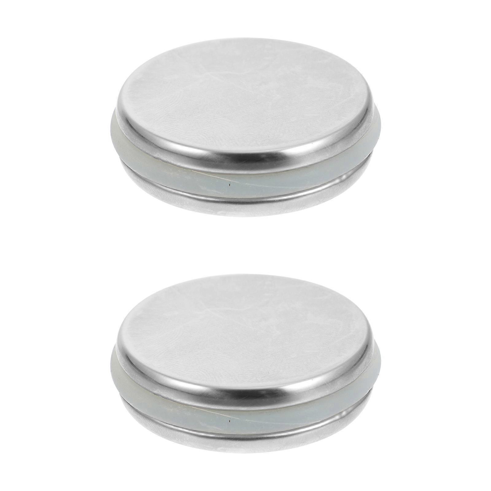 Sink Flips Plug Seal Round Counter Sink Caps for Bathroom Sinks Stainless Steel White Hair Prevention 2Pack