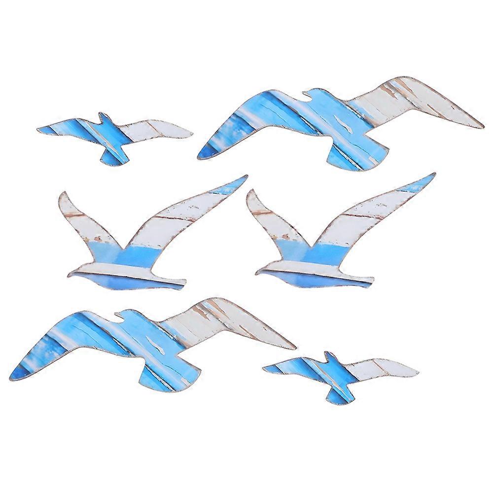Wooden Seagull Wall Decor, Coastal , Rustic Nautical Hanging for Home, Lake House, Beach House – Gradient Blue Finish