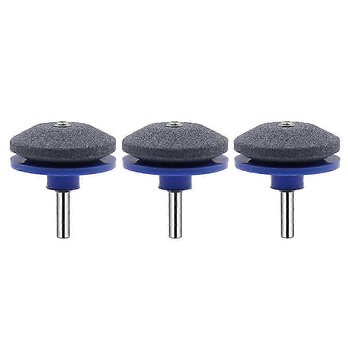 3PCS Lawnmower Dull Blade Sharpener, Lawn Mower Blade Sharpener Tool, Universal Blade Sharpeners for Lawn Mowers,Blue
