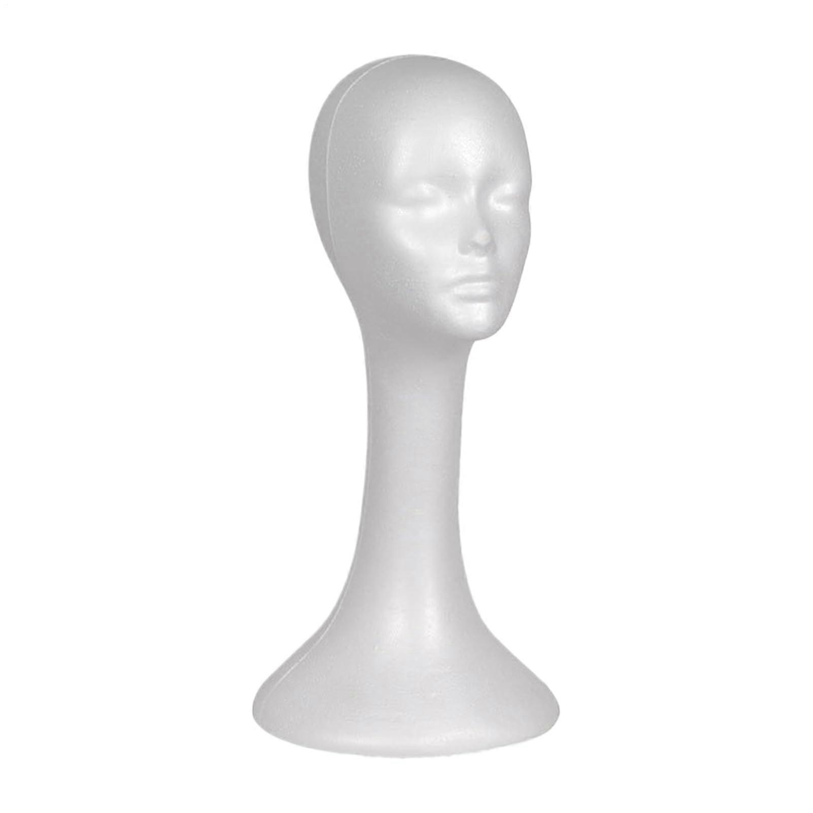 Foam Wig Head for Hairpiece Display, Lightweight Base, Stable Grip, 8.66 Inch Mannequin Holder for Salon