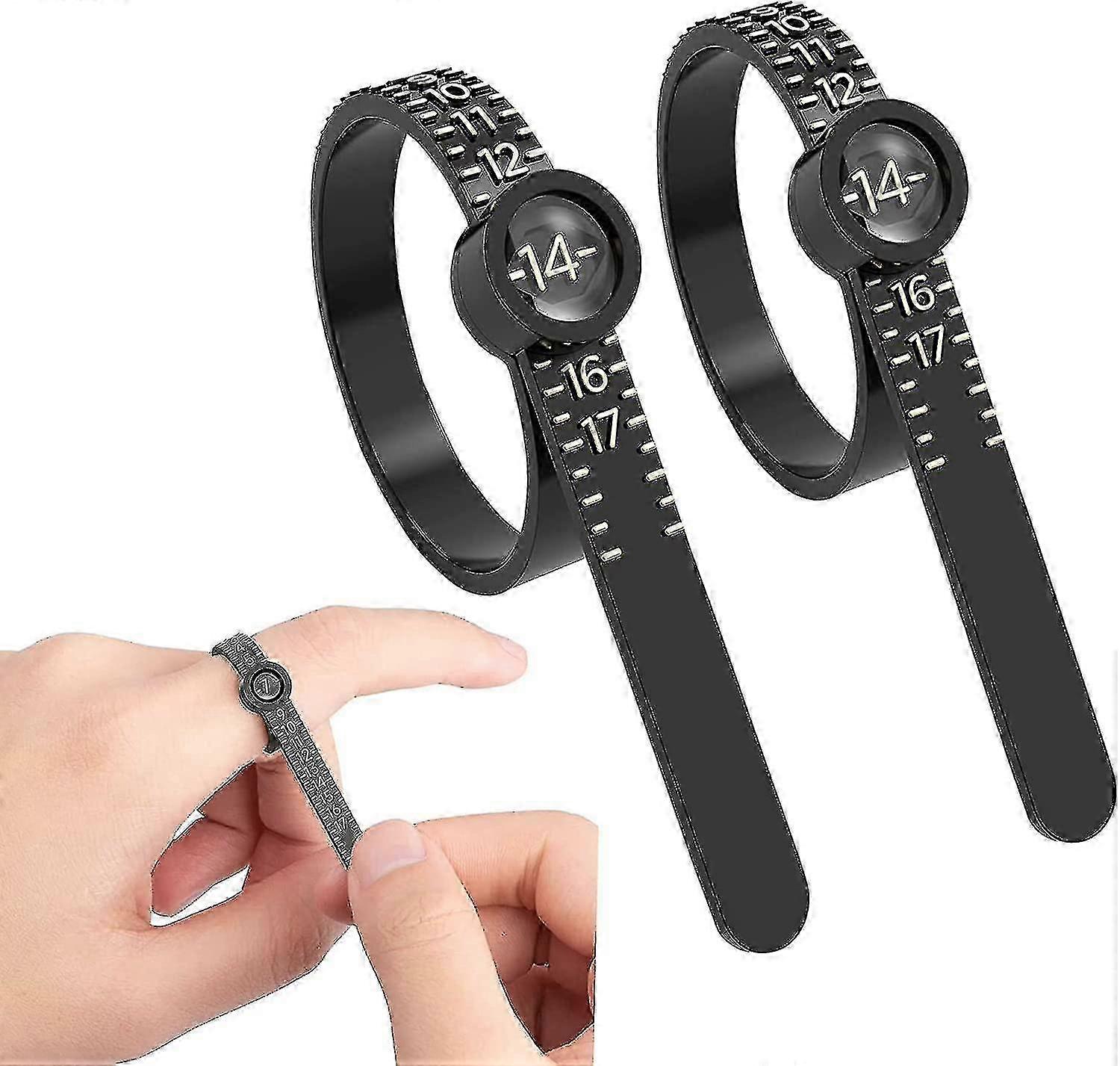 2 Pcs Ring Sizer Measuring Tool,reusable Finger Size Measuring Tape...