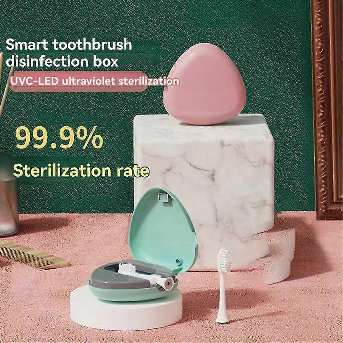 PortableToothbrush Disinfection Box with USB Cable for Travel & Charging Only Tra Model (Non-Toxic & Safe)