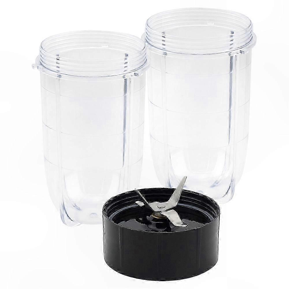 Cross Blade Replacement and 2Pcs 16Oz Cup Set for Magic Bullet, Compatible Accessories for 250 Series