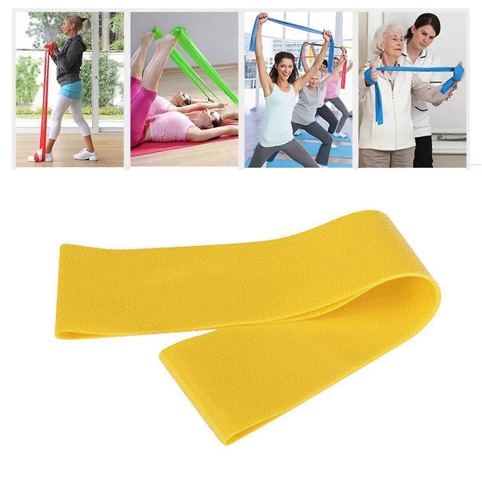 Yellow 20lb Resistance Loop Exercise Band Natural Latex 30g