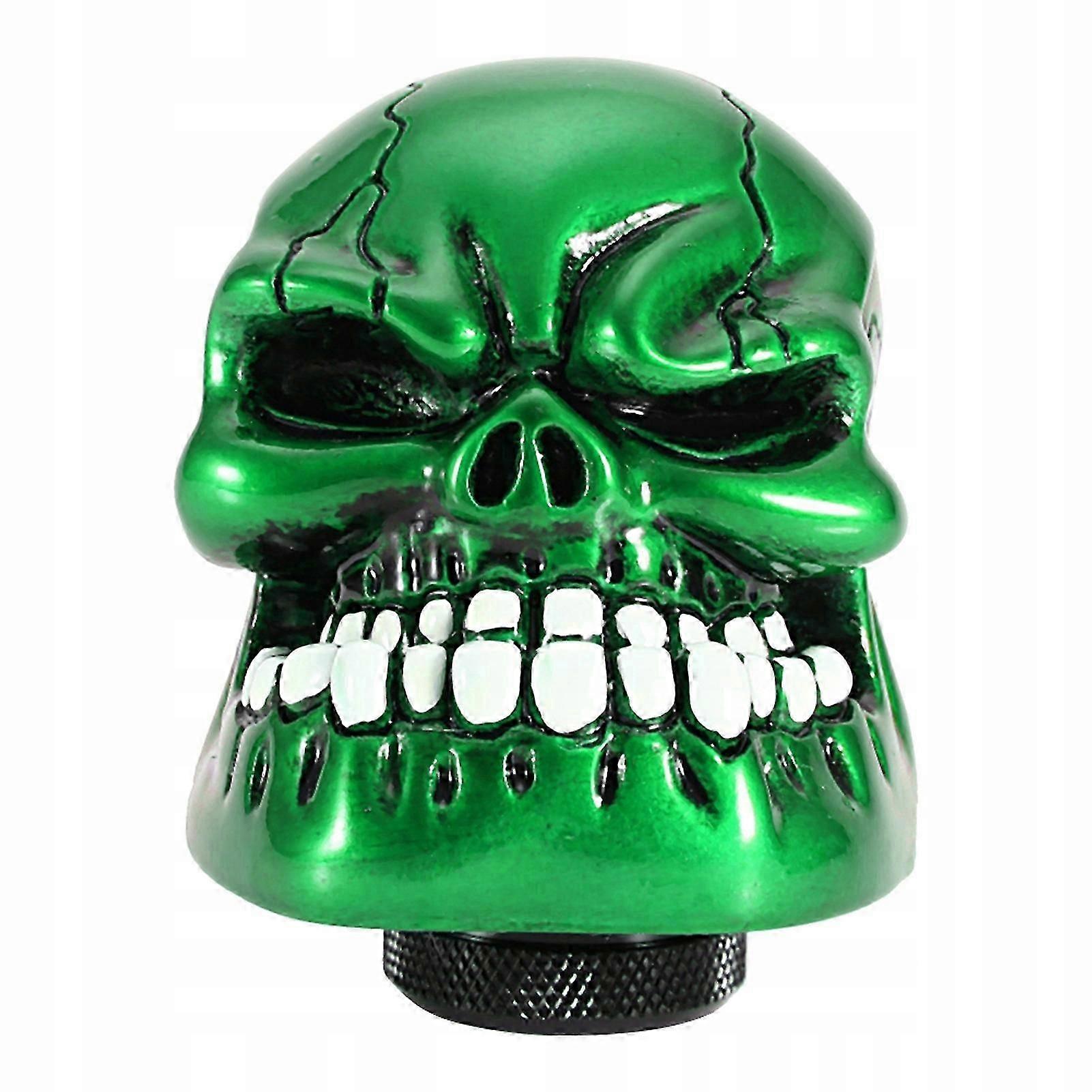 Universal Gear Shift Knob Skull Green Cs fast