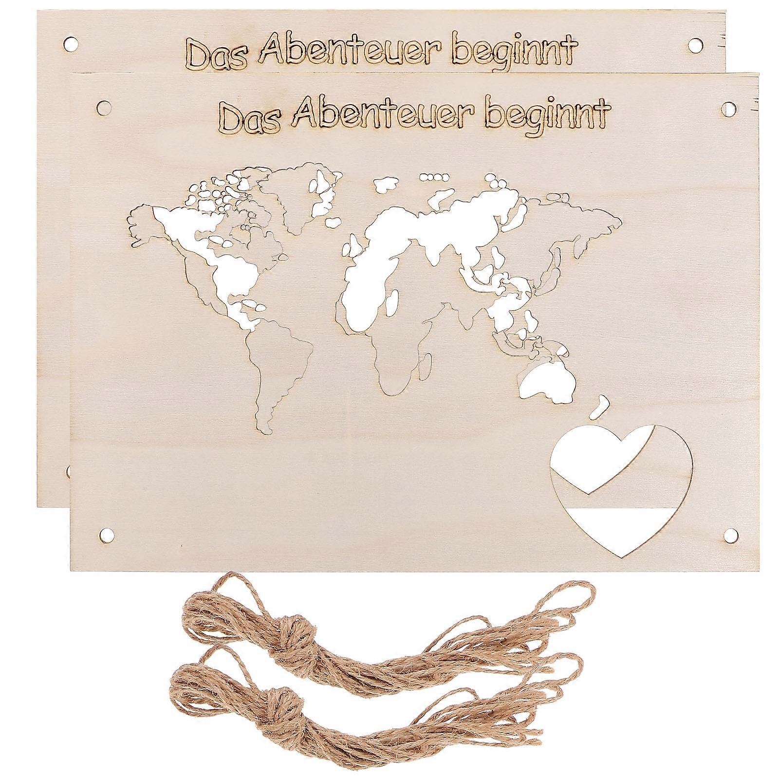 1 Set Unfinished Wooden Craft Cutouts for DIY Home Decor – Handmade Wood Ornaments with Jute Rope for Creative Personal Projects