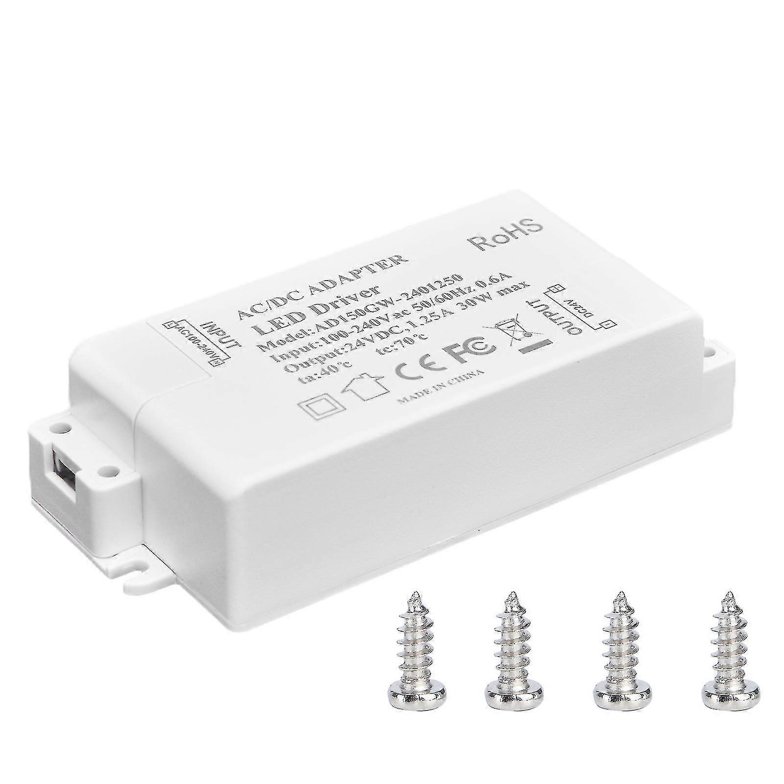 30W DC 24V 1.25A LED Driver Constant Voltage Professional LED Light Transformer AC 100240V
