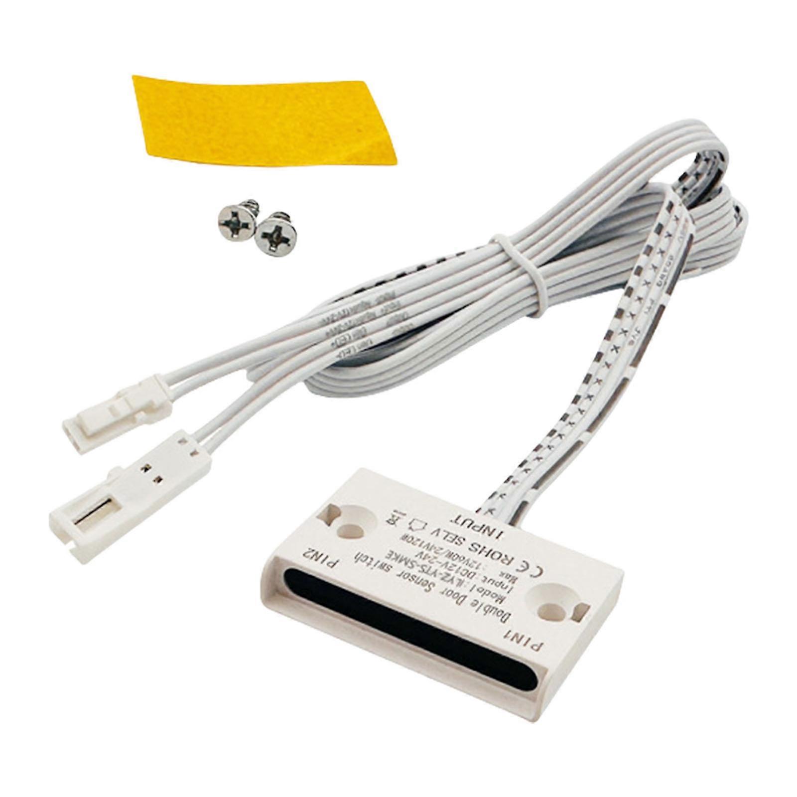 2Pcs Auto ON/OFF Door Open Sensors Switches Wardrobe Closet Cabinet Door Open/Close Sensors Switches For Home Cabinet Multicolor