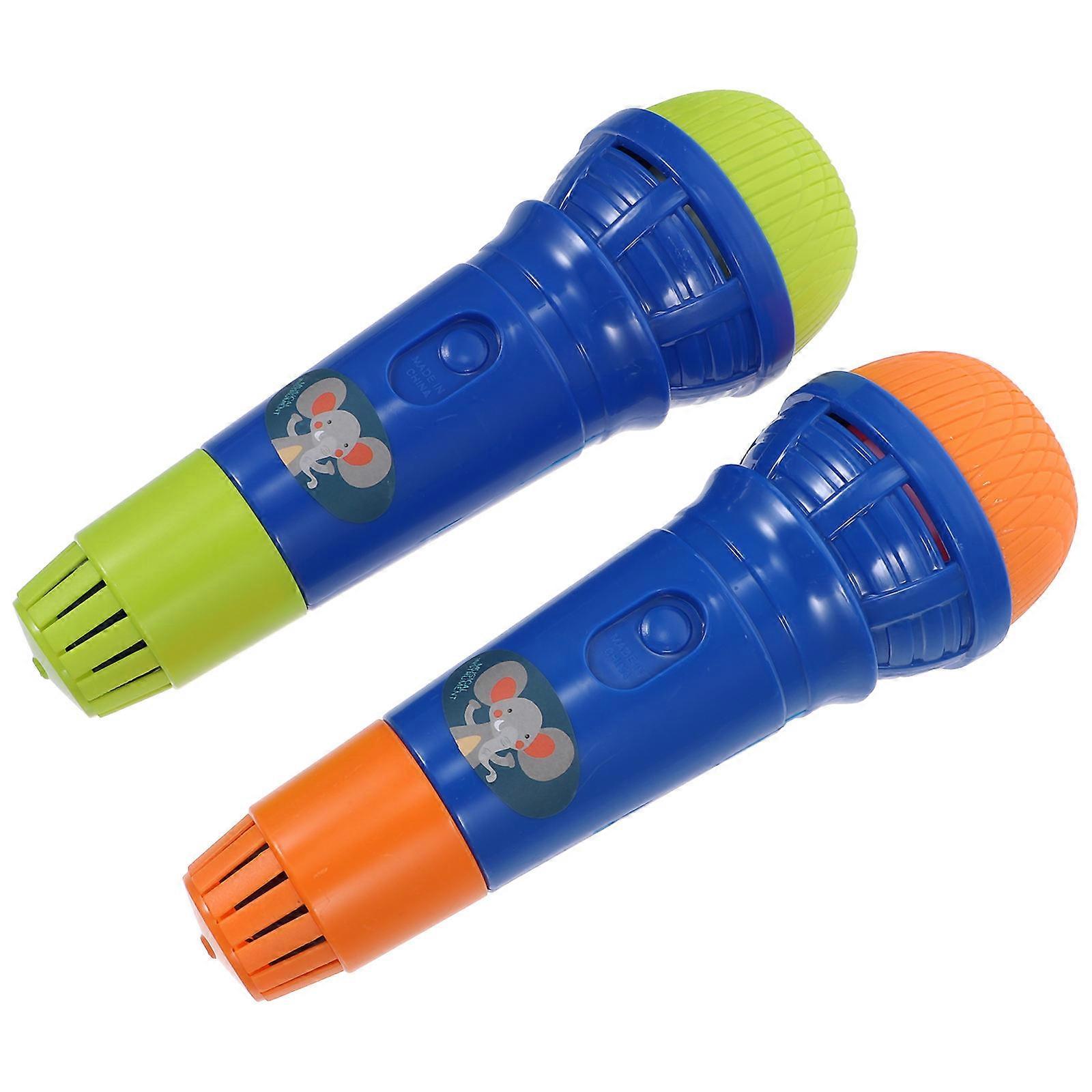 Karaoke Microphone Plaything Simulated Microphone for Kids Use 2Pcs Toy
