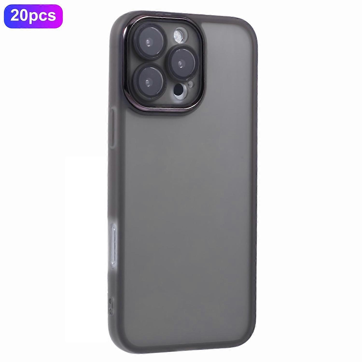 Bulk Purchasing 20Pcs For iPhone 16 Pro Case Electroplated Camera Frame TPU Phone Cover Precise Cuto