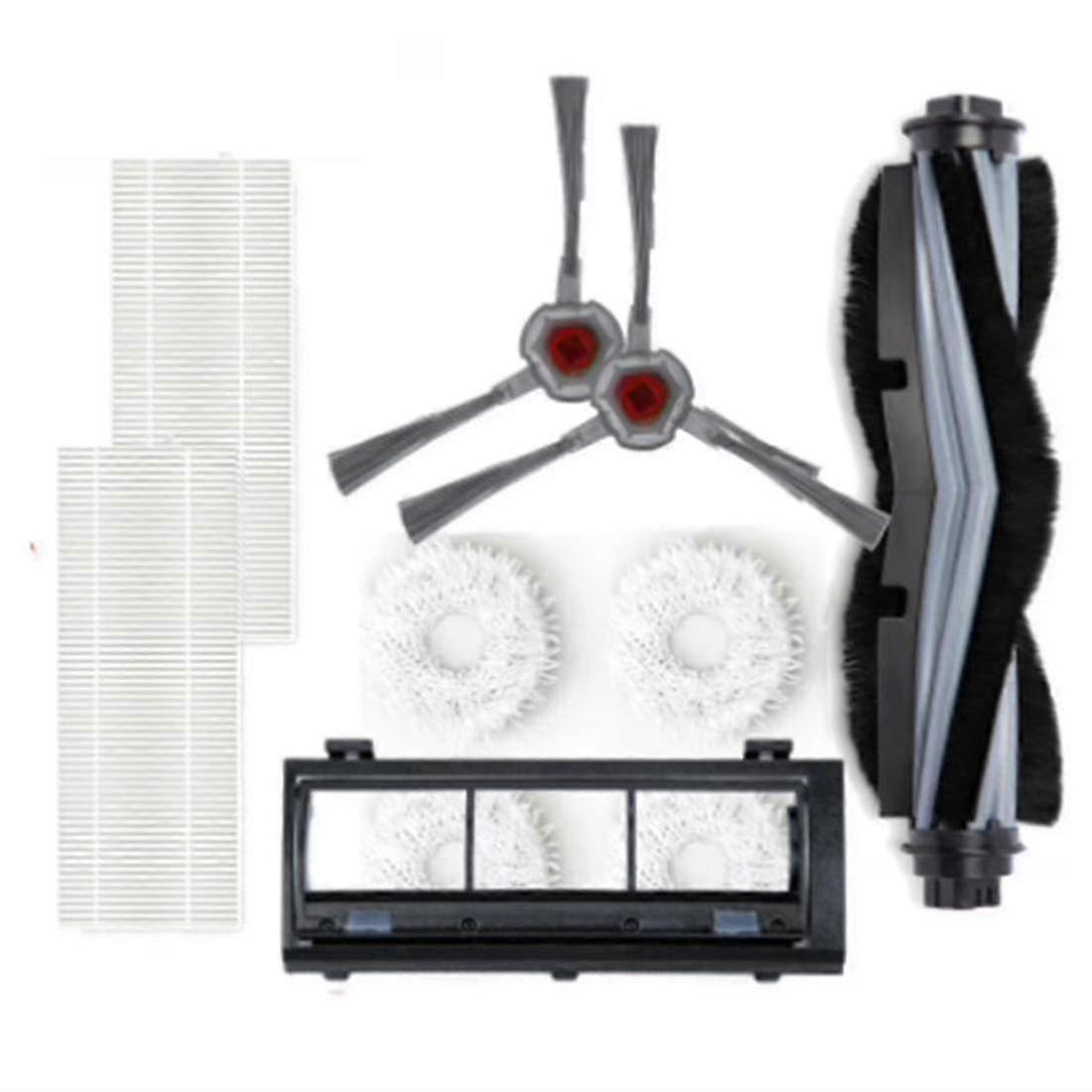 Replacement Parts for Robotic Vacuum Cleaner: Side Brush, Main Brush, Dust Bin, and Filter Set