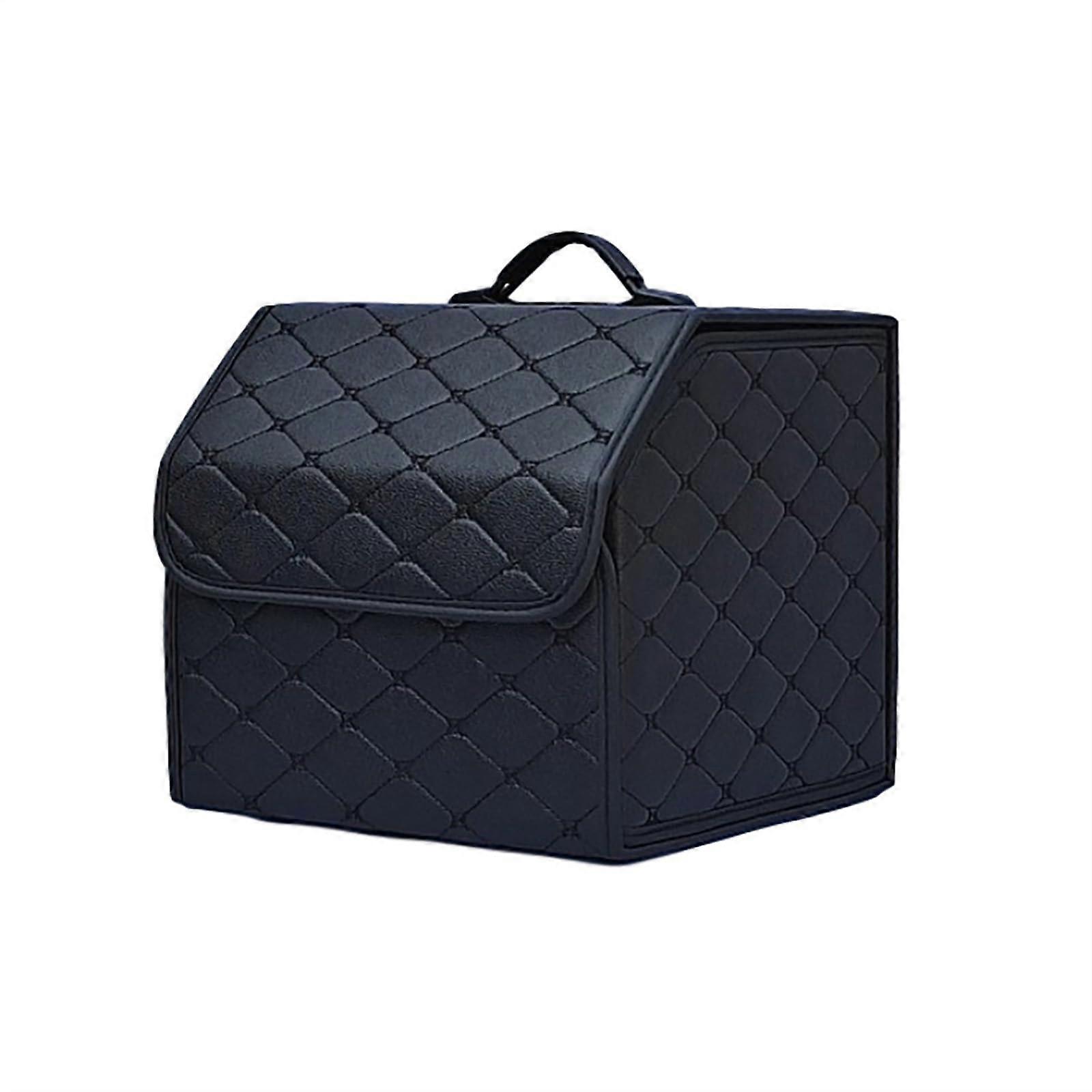 Car Boot Organiser For Toyota Wish II 20092017 Leather Waterproof Foldable Boot Storage Box 30x30x30