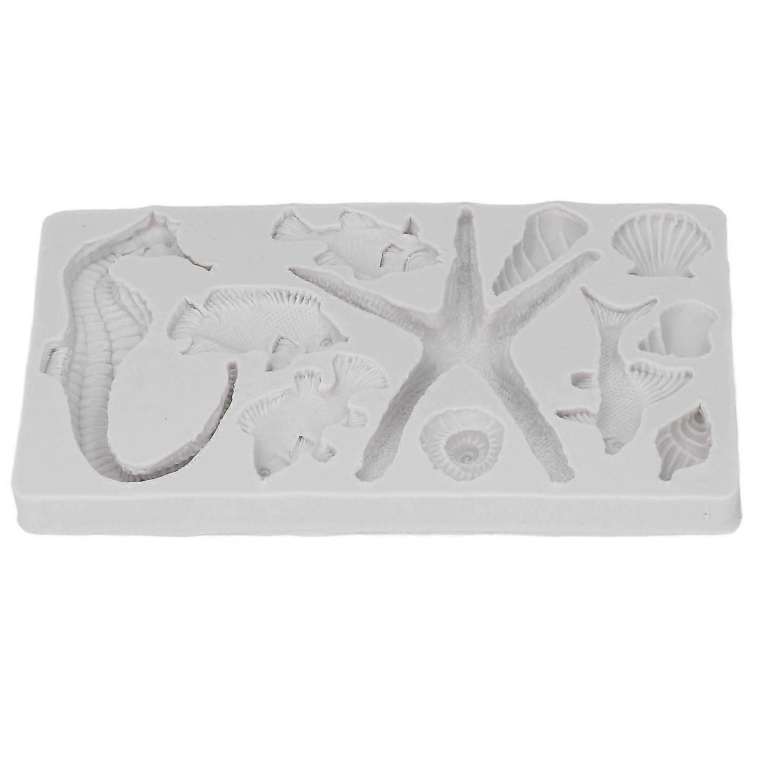 2025 Latest Model Silicone Mold Grey DIY Starfish Seahorse Shape Reusable Non