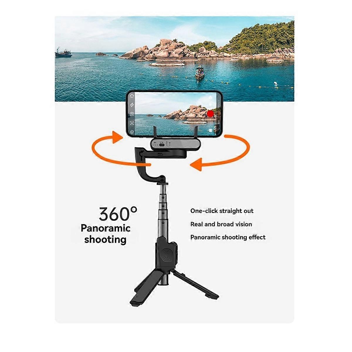 ISteady Q Handheld Gimbal Stabilizer Phone Selfie Stick Extension Rod Adjustable Tripod with Remote Control Black