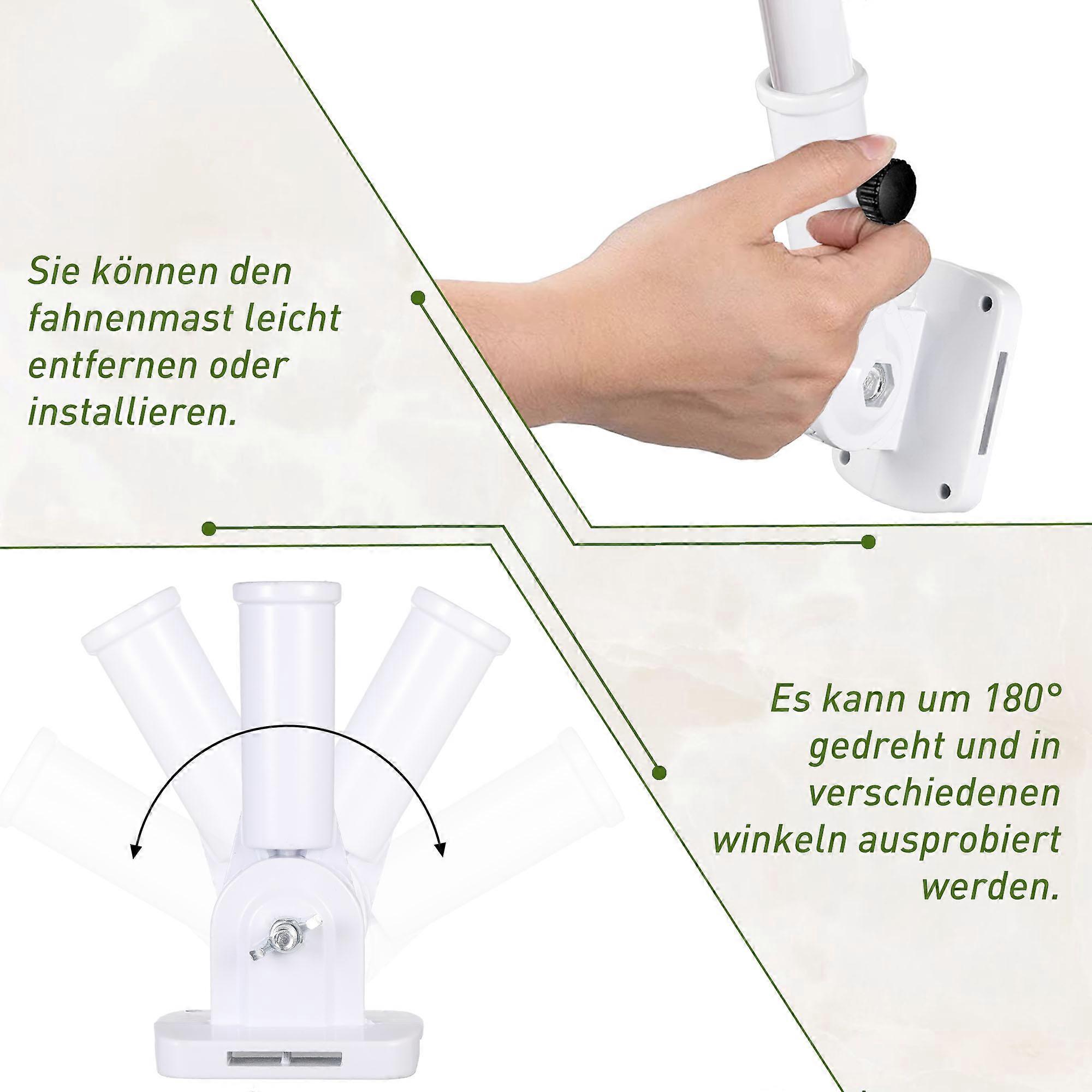 Adjustable Flag Pole Mount Bracket Materials Easy Installation Multi-Position Mounting Flag Holder