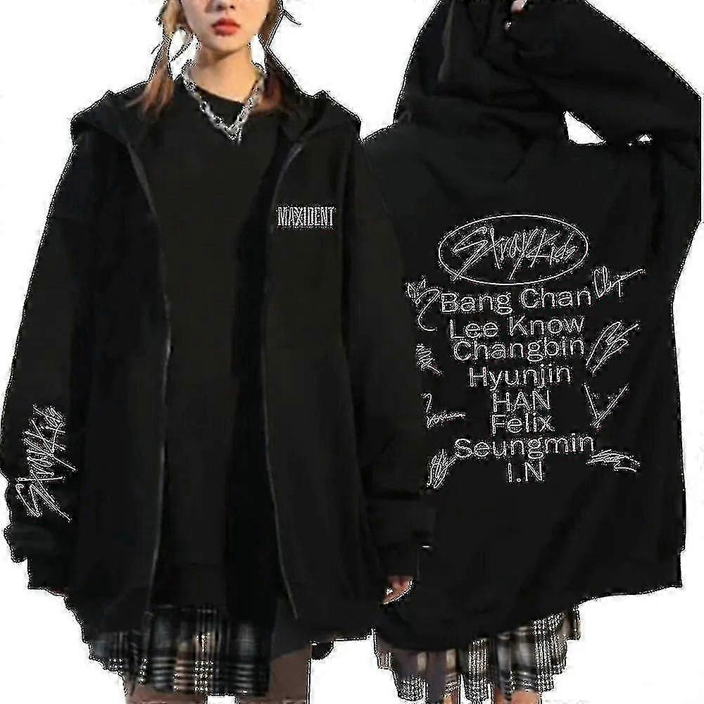 Stray Kids Sweats à capuche Skzoo Print Vestes Skz Veste à capuche Korean Kpop Concert Coat Stray Kids Sweatshirt Y2k Hommes Femmes-Yvan-2025