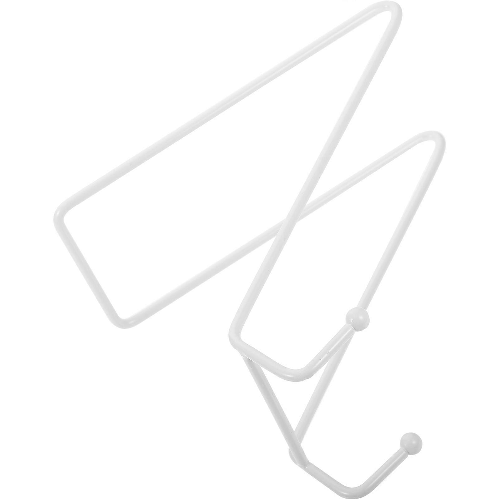 Metal Plate Holder Easels for Display 3Pcs White Iron Plate Stands