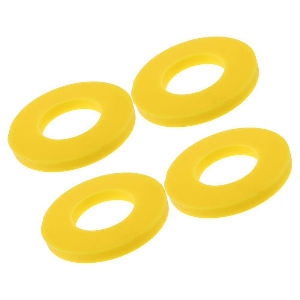 Shock Absorber Rubber Round Car Accessories Yellow for Vibration Reduction 4Set