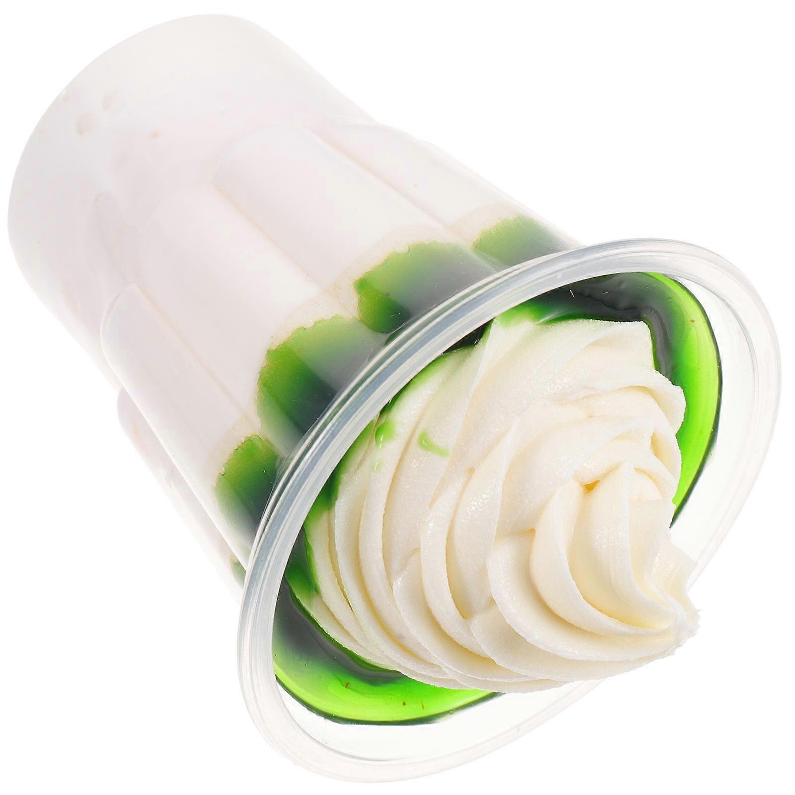 Artificial Ice Cream Cone Shape Display Model for Party Decor Made of Pu Pvc Green Suitable for Photography Props 1Pcs