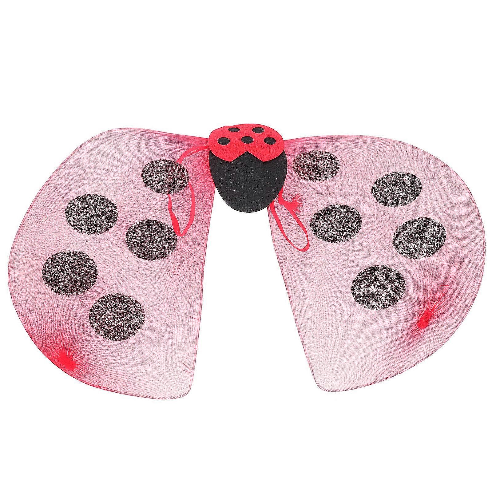 Role Play Wings Prop for Children At Masquerade Ball Red Plastic 1Set