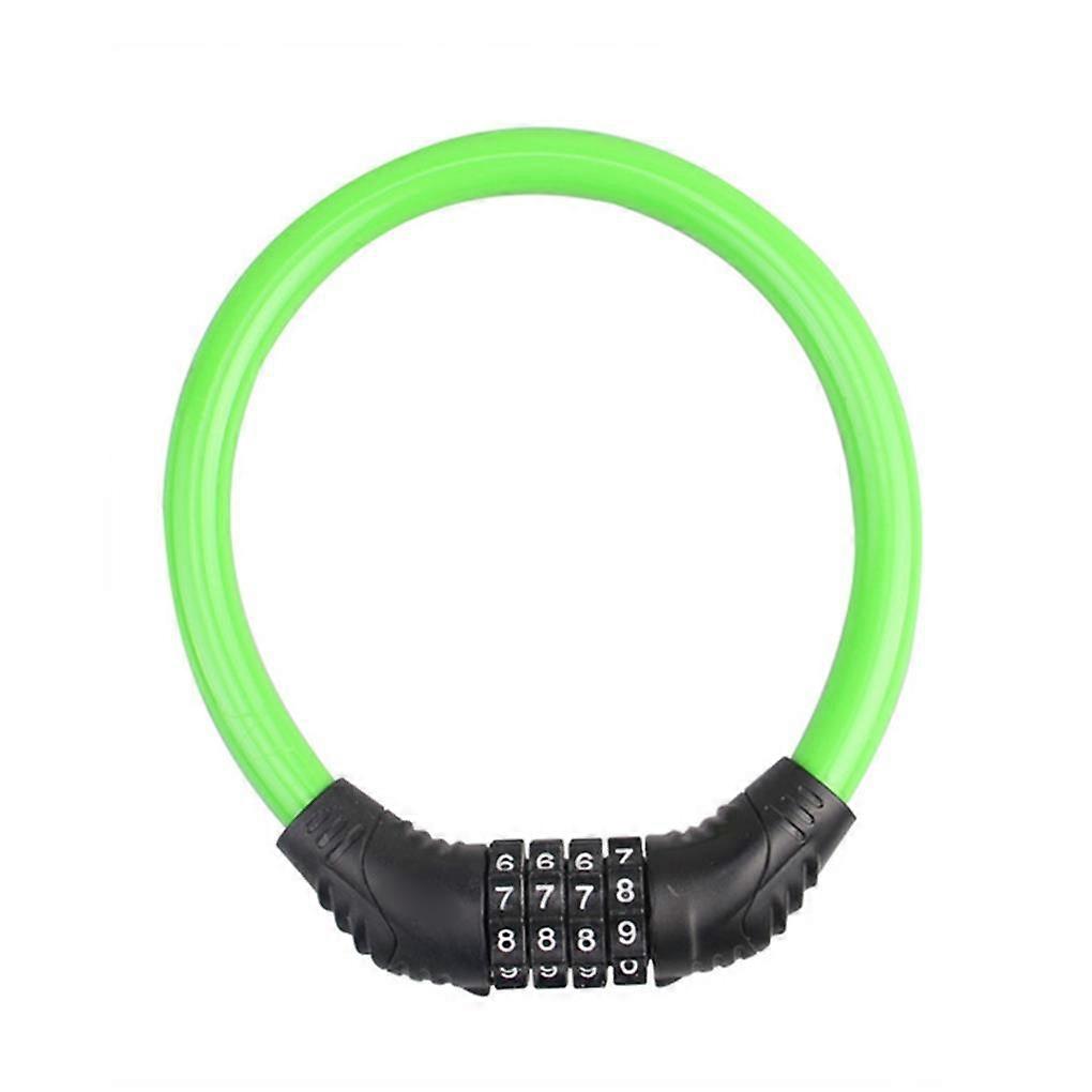 Portable Security Bike Lock 4 Digit Bicycle Loop Lock Resettable Combination Cable Lock for Bicycle