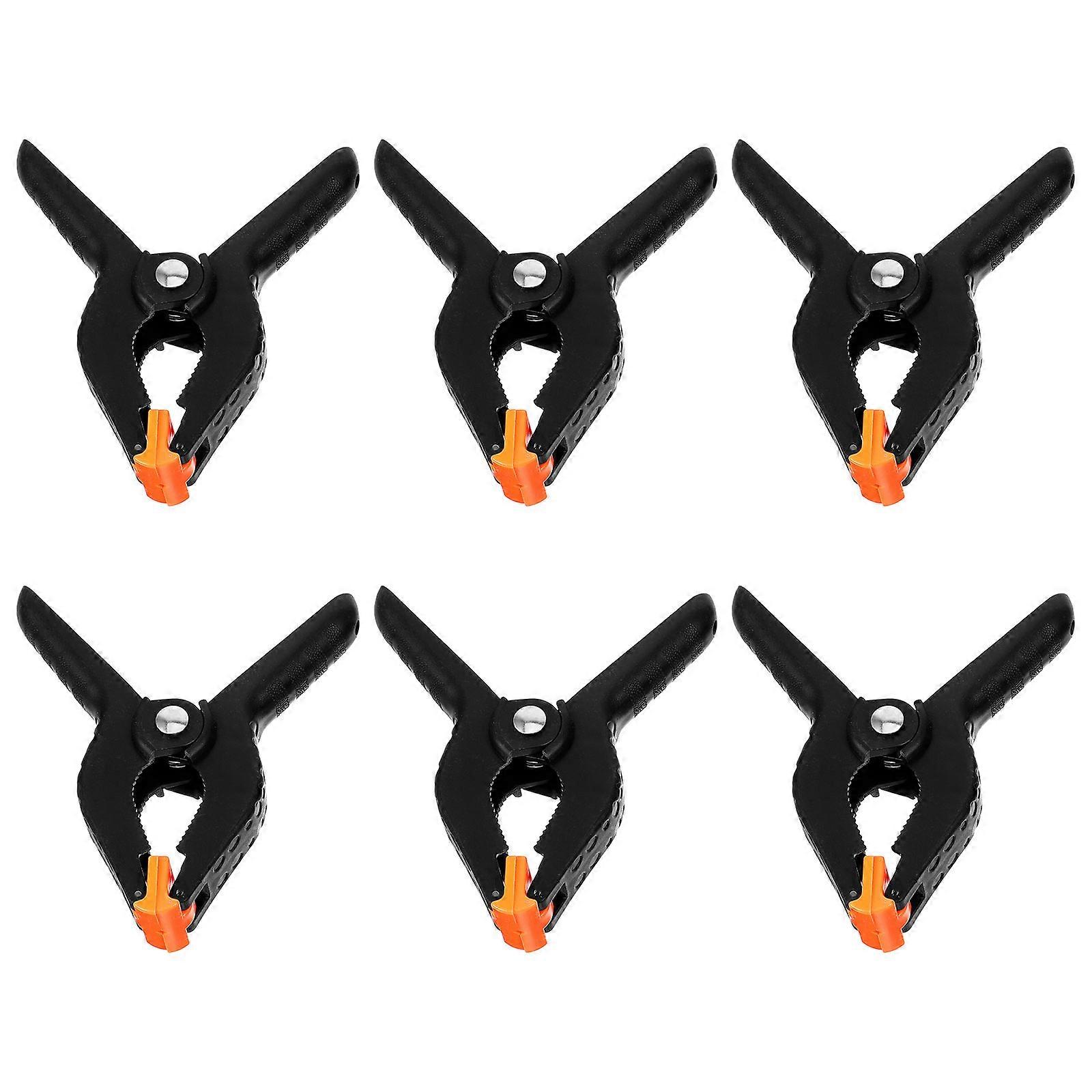 Black Photography Clamps Spring Clamp Nylon Durable 6Pack