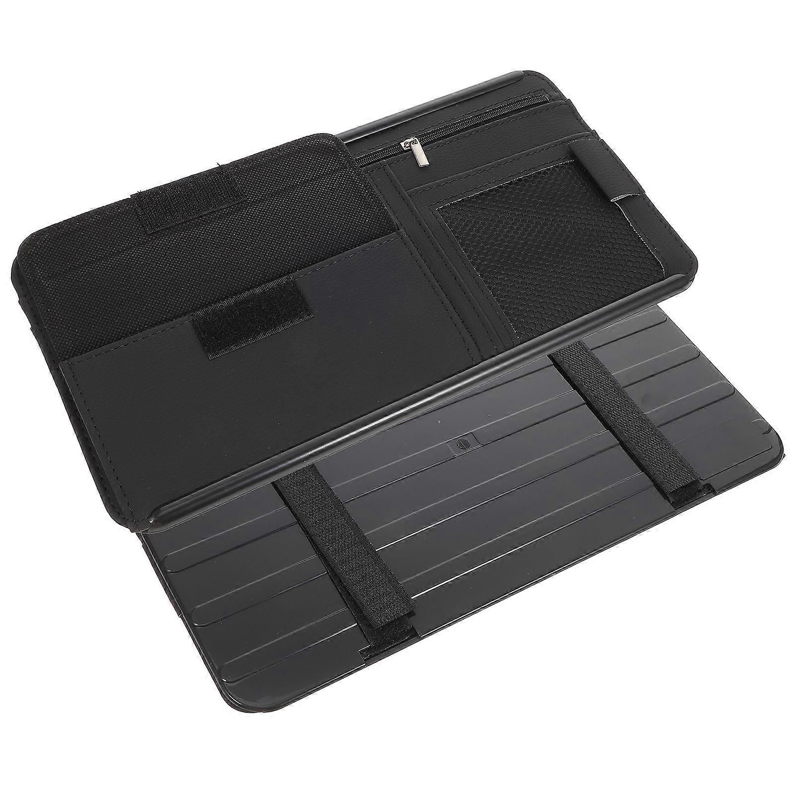 Visor Organizer for Storage 3Pcs Multi-Pocket Visor Case Black