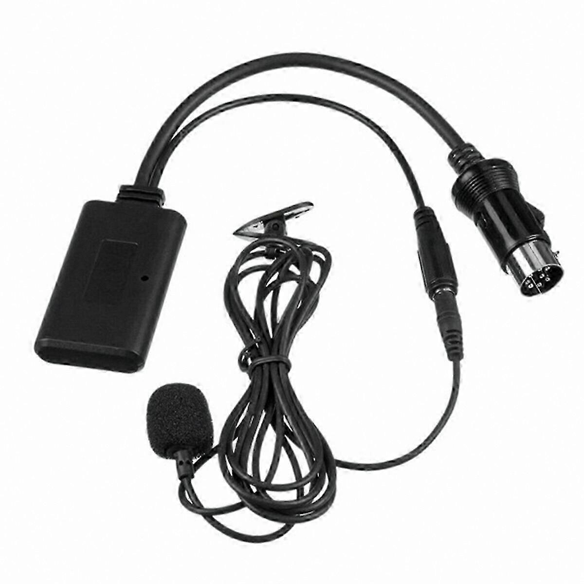 8-Pin Bluetooth 5.0 AUX o Adapter with Microphone for Car HIFI Sound Systems M-BUS-Compatible