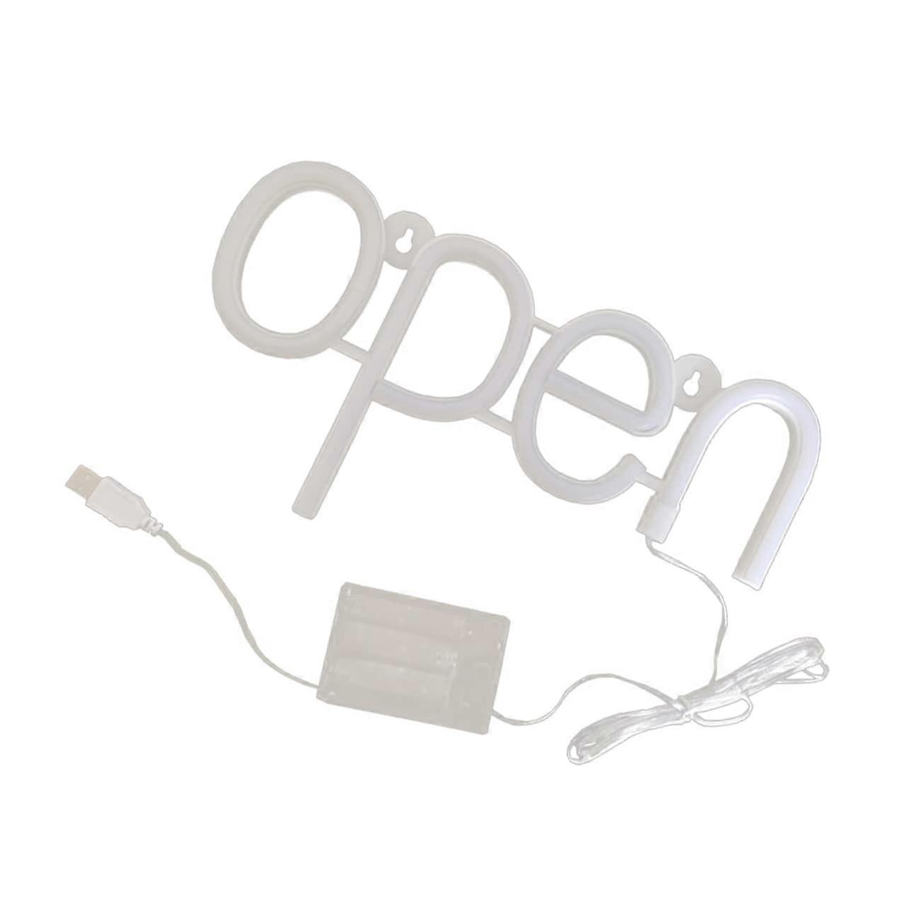 Neon Open Sign LED Light For Restaurant Wall Decoration Premium Plastic Open Neon Lamp For Shop Salon Office Warm Glow