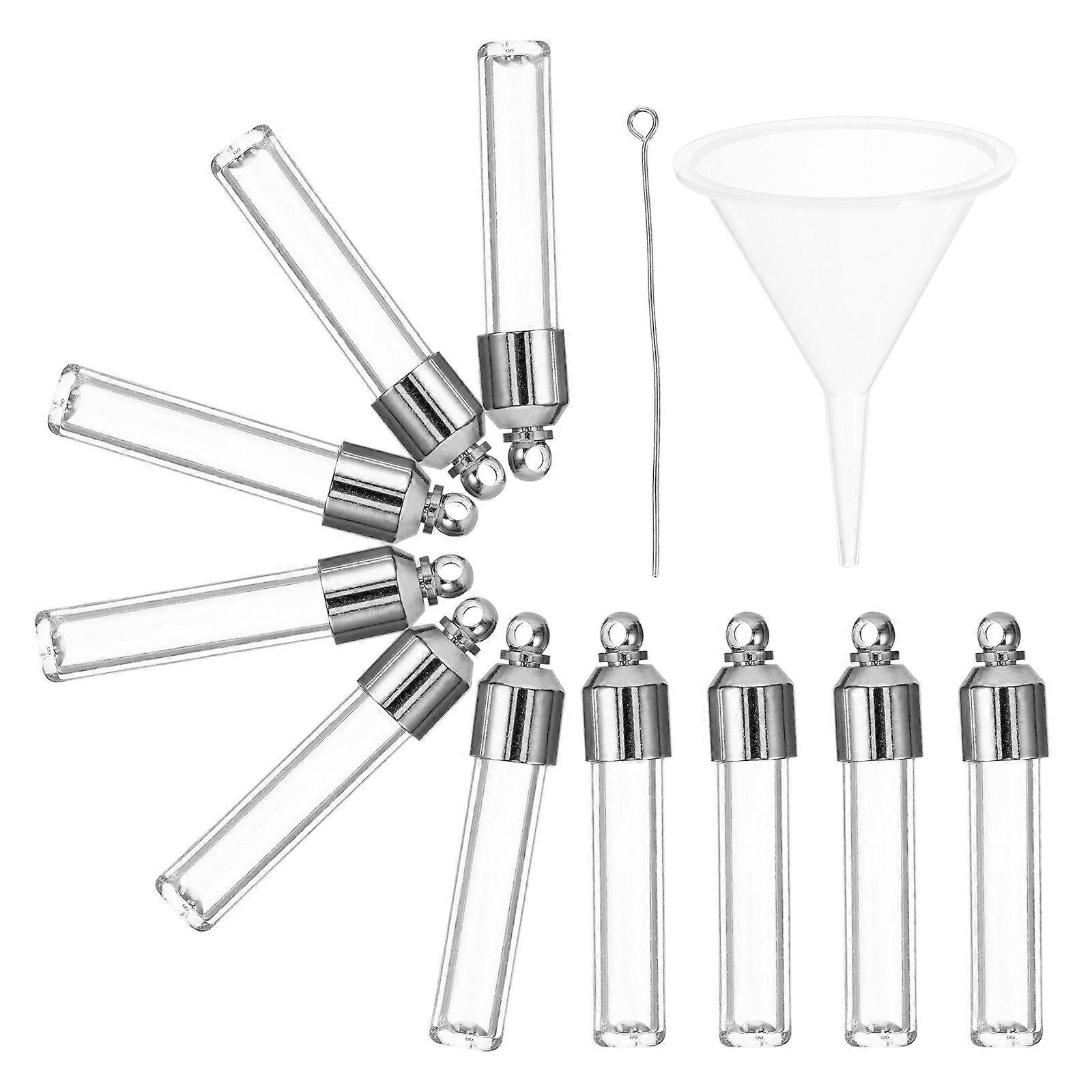 Mini Glass Bottles Small Jars for Decorative Function 2Sets