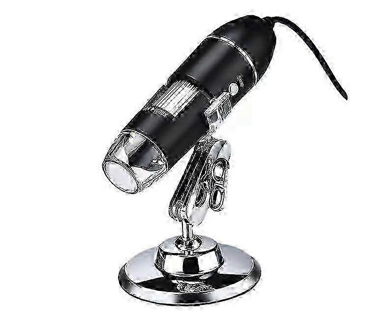 USB Digital Microscope 50X to 1000X, 8 LED Magnification Endoscope Camera with Case & Stand-Good