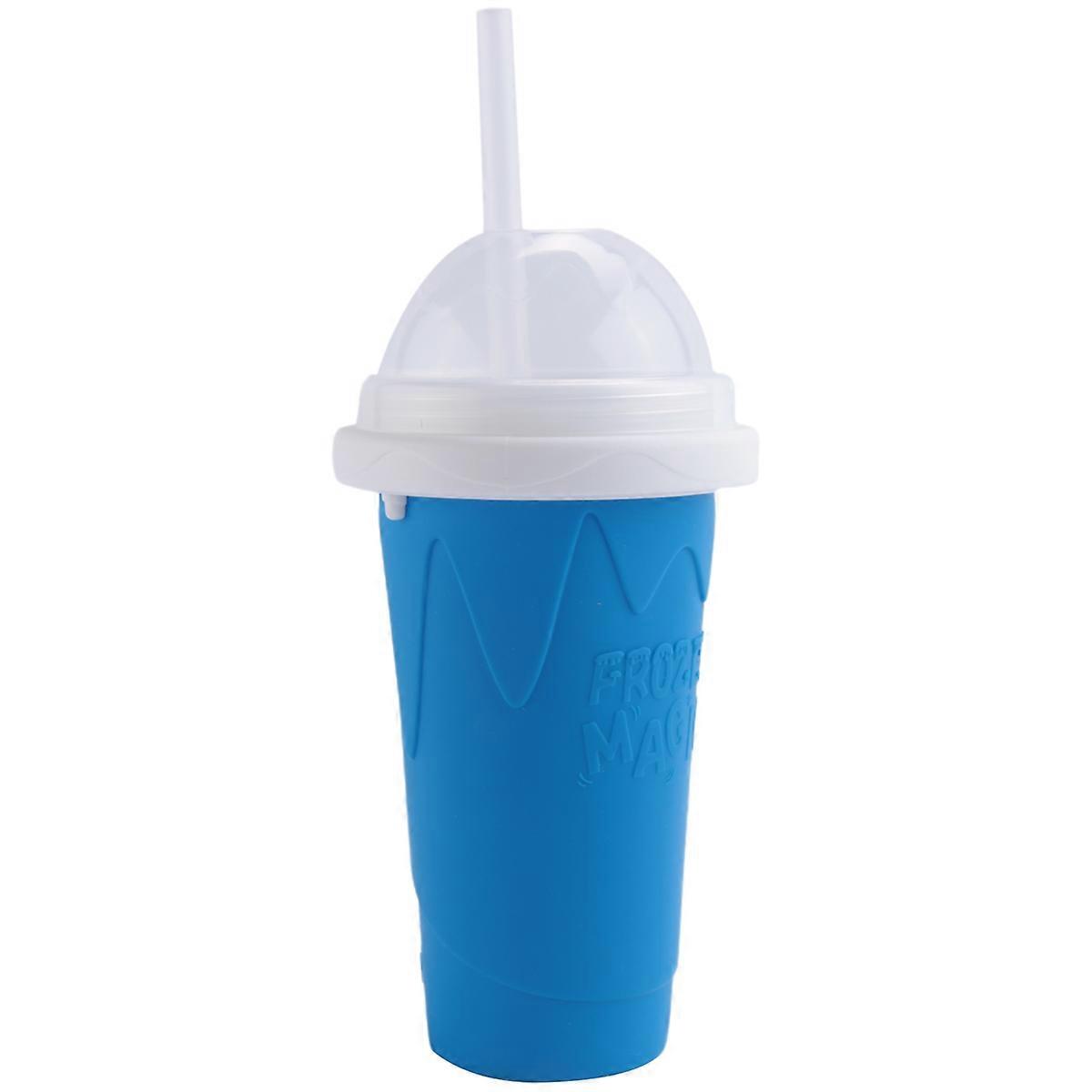 Freeze Magic Slushy Cup, Smoothie Cups with Lids and Straws