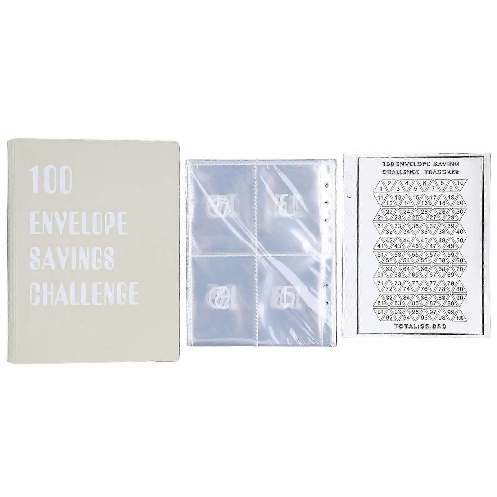 100 Envelopes Money Saving Challenge Binder Reusable A5 Budget Binder 25 Sheets